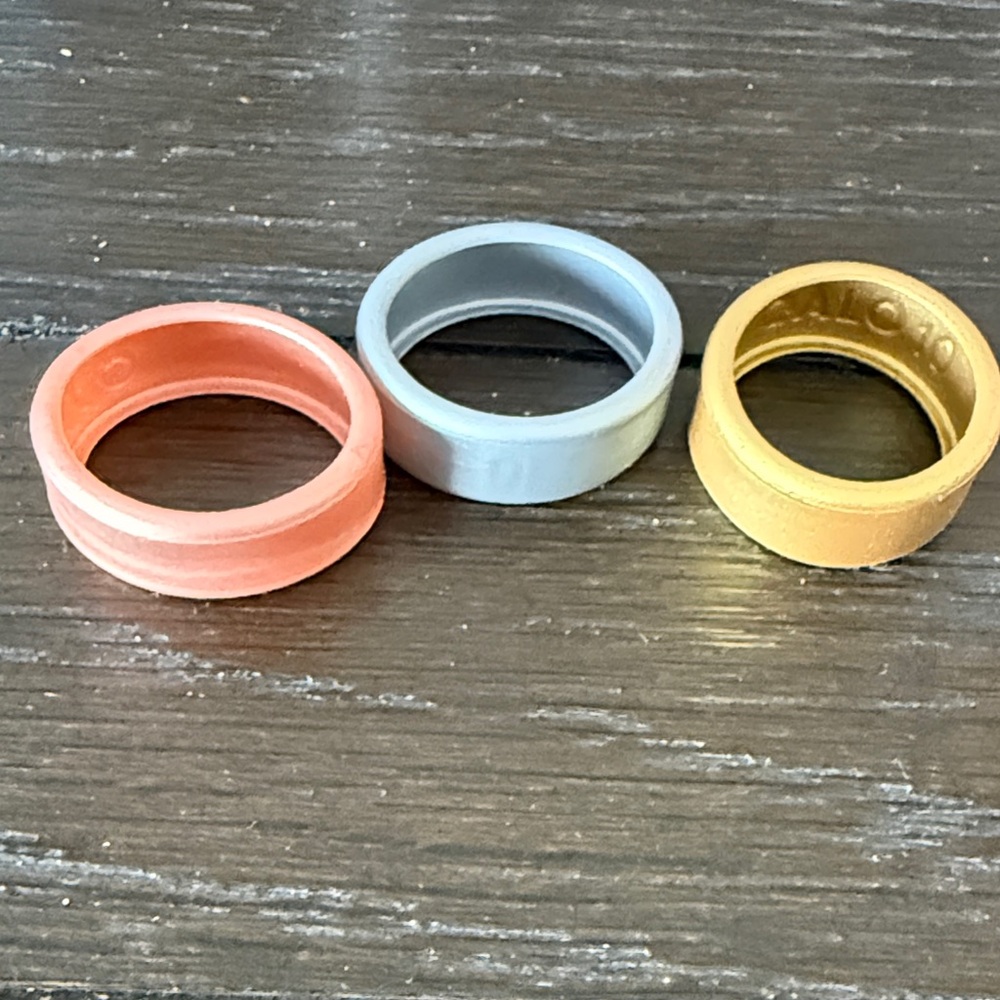 QALO QRNT SMART RING COVERS SILICON BANDS RUBBER SILVER ROSE GOLD 10